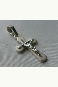 Krzyżyk srebrny diamentowany