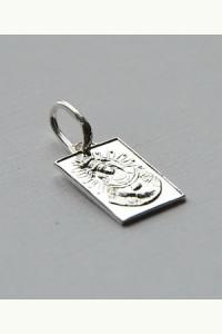 Medalik srebrny prostokąt Matka Boska Ostrobramska