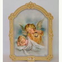 Obrazek na drewnie Anioł Stróż z latarenką, 1737