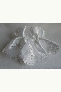 Ozdoba na świecę komunijną biała