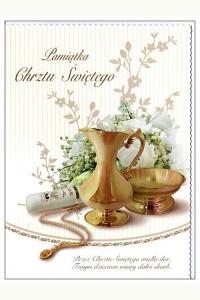 Pamiątka Chrztu Świętego - kartka okolicznościowa