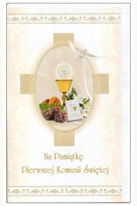 Na Pamiątkę Pierwszej Komunii Świętej - Kartka okolicznościowa