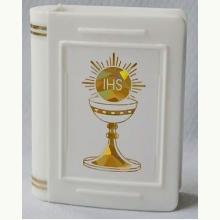 Pudełko na różaniec komunijne białe, 8730