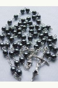Różaniec komunijny kulka grafitowa