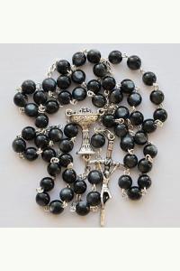 Różaniec komunijny perła czarny