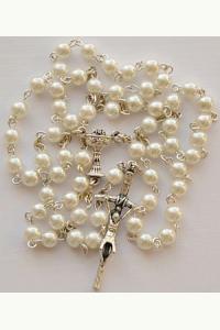 Różaniec komunijny kulka perłowa