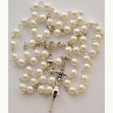 Różaniec komunijny kulka perłowa, 5290