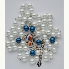 Różaniec z Matką Boską Fatimską biały, 2653
