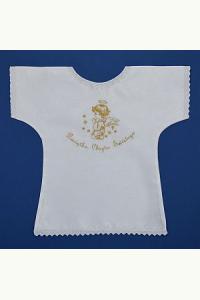 Szatka do chrztu w formie koszulki złota