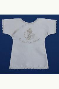 Szatka do chrztu w formie koszulki srebrna