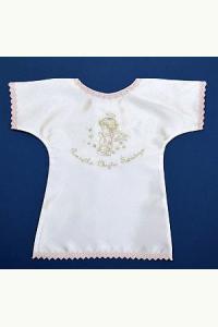 Szatka do chrztu w formie koszulki różowa