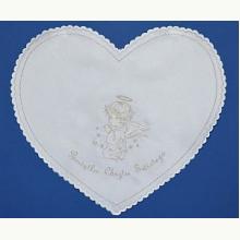 Szatka do chrztu z Aniołkiem (biała), 2528