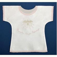 Szatka do chrztu w formie koszulki różowa, 4970