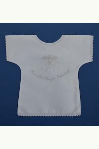 Szatka do chrztu w formie koszulki srebrna