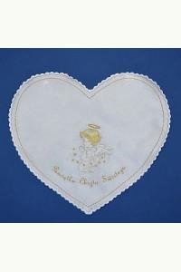 Szatka do chrztu z aniołkiem złota