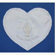 Szatka do chrztu z aniołkiem - biała, 2532