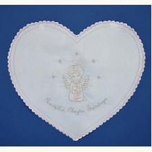 Szatka do chrztu z aniołkiem - różowa, 2534