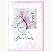 W dniu przyjęcia Sakramentu Chrztu Św. - kartka okolicznościowa (dziewczynka), P0024