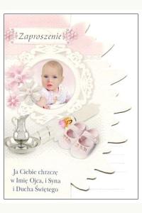 Zaproszenie na Chrzest Święty (dziewczynka)