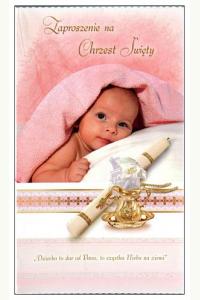 Zaproszenie na Chrzest (dziewczynka)