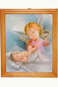 Obrazek w ramce Anioł Stróż z Latarenką