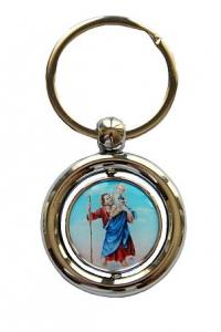 Brelok obrotowy Św. Krzysztof/Maryja Niepokalana