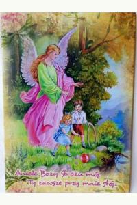 Obrazek na drewnie Anioł Stróż