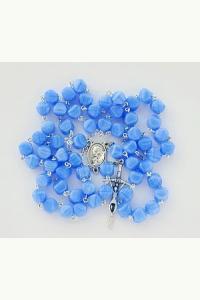 Różaniec kryształkowy niebieski romby