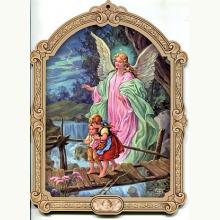 Obrazek na drewnie Anioł Stróż 20 x 16 kładka, 1739