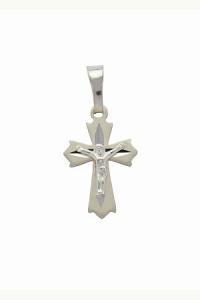 Krzyżyk srebrny diamentowany 