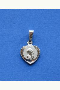 Medalik srebrny diamentowany Matka Boska z Dzieciątkiem