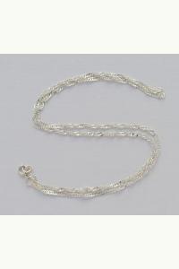 Łańcuszek srebrny singapur 50 cm