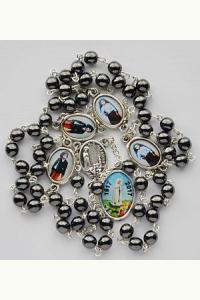 Różaniec z Matką Boską Fatimską na Jubileusz 100 - lecia Objawień grafit