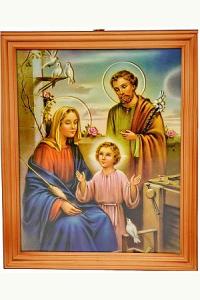 Obraz w drewnianej ramie - Święta Rodzina
