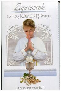 Zaproszenie na Pierwszą Komunię Świętą Chłopiec (10 szt)