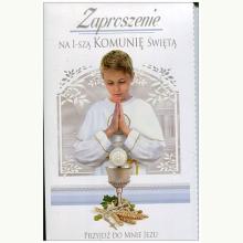 Zaproszenie na Pierwszą Komunię Świętą (10 szt), 3184
