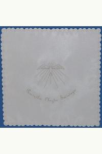 Szatka do chrztu biały haft kwadrat