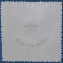 Szatka do chrztu biały haft kwadrat, 3202