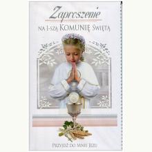 Zaproszenie na Pierwszą Komunię Świętą Dziewczynka (10 szt), 3520 Zaproszenie na Pierwszą Komunię Świętą Dziewczynka (10 szt), 3520