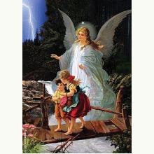 Obrazek 3D Anioł Stróż na kładce 10 x15, 4191