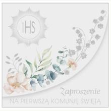 Zaproszenie Komunia kwadrat (10szt), 5901720768902 K