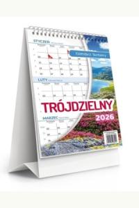Kalendarz 2026 biurkowy trójdzielny Lux