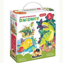 CzuCzu Puzzle progresywne Dinozaury (3+), 5902983491538 CzuCzu Puzzle progresywne Dinozaury (3+), 5902983491538