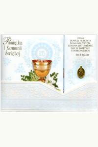 Z okazji Pierwszej Komunii Świętej - Pamiątka tryptyk (niebieska)