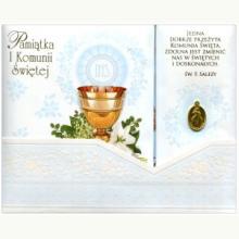 Z okazji Pierwszej Komunii Świętej - Pamiątka tryptyk (niebieska), D0003