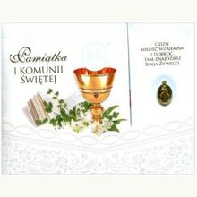 Z okazji Pierwszej Komunii Świętej - Pamiątka tryptyk (niebieska), D0003