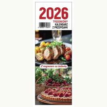 Kalendarz 2026 na lodówkę tygodniowy z przepisami, 5904830716078 K