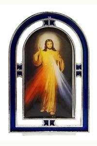 Witrażyk Jezus Miłosierny 6x4 cm
