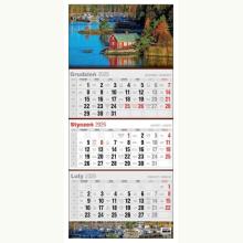 Kalendarz 2025 trójdzielny płaska główka MIX, 5906408000503