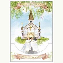 Karnet B6 z kieszonką Komunia. Kościół, 5907465667487